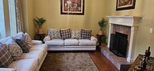 5322 Norborne Ln, Houston, TX 77069 - living area featuring wood finished floors and a tile fireplace