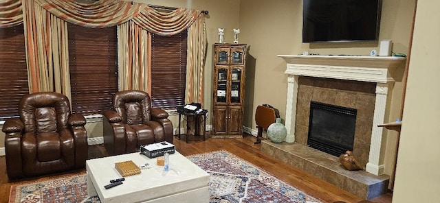 5322 Norborne Ln, Houston, TX 77069 - cinema room featuring wood finished floors and a premium fireplace