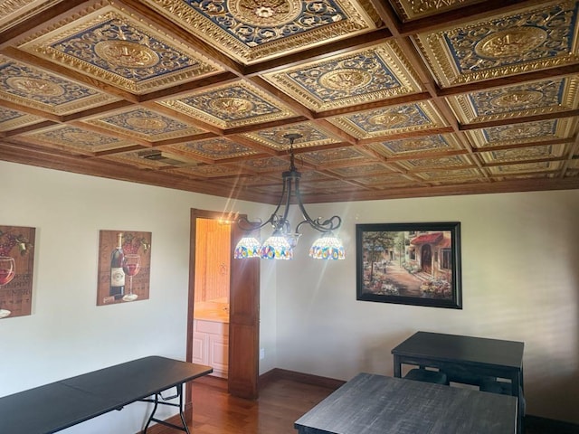 5322 Norborne Ln, Houston, TX 77069 - dining area featuring dark wood finished floors and baseboards
