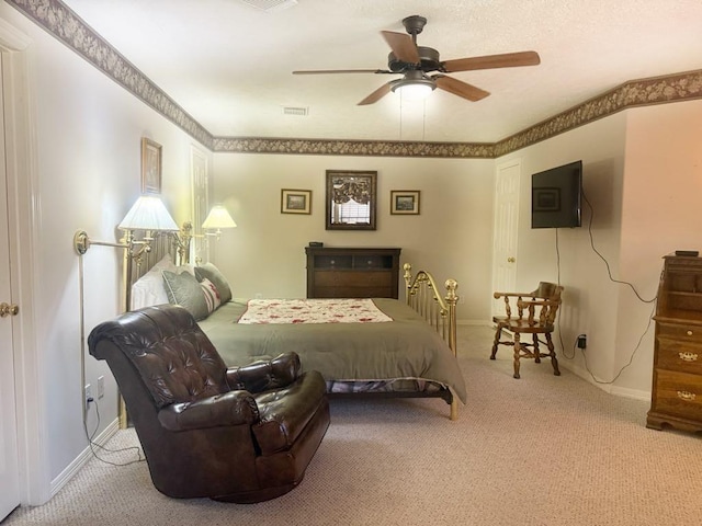 5322 Norborne Ln, Houston, TX 77069 - carpeted bedroom featuring baseboards and a ceiling fan