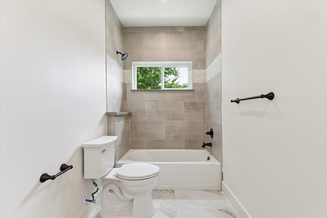 805 English St, Houston, TX 77009 - full bath featuring  shower combination and marble finish flooring