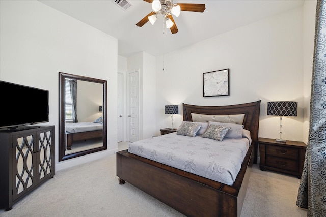 190 Monarch Trl, Sugar Land, TX 77498 - bedroom featuring light carpet and ceiling fan