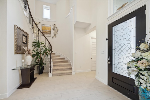 190 Monarch Trl, Sugar Land, TX 77498 - entryway with a towering ceiling and stairway