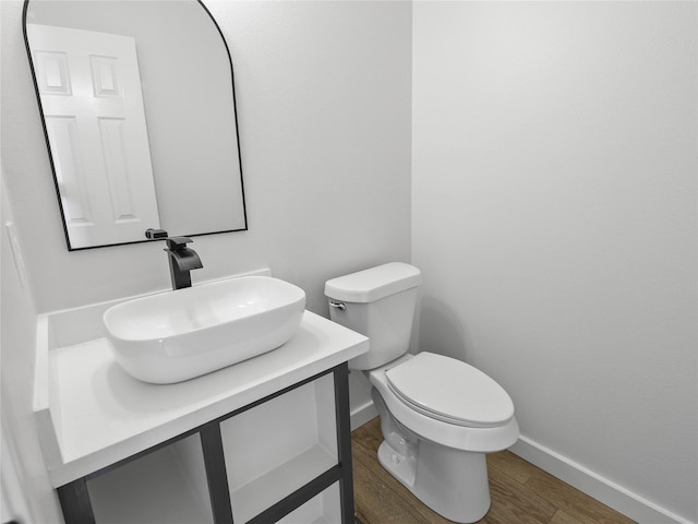 5031 Rustling Branch Ln, Katy, TX 77449 - bathroom with vanity and wood finished floors