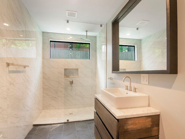 2812 Crossvine, The Woodlands, TX 77380 - bathroom with vanity and a walk in shower
