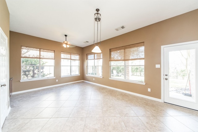 18219 S Austin Shore Dr, Cypress, TX 77433 - empty room with a ceiling fan and light tile patterned floors