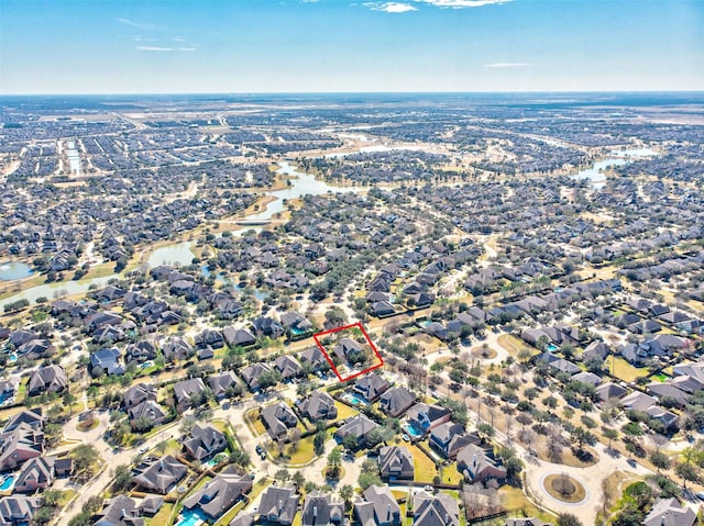 18219 S Austin Shore Dr, Cypress, TX 77433 - aerial overview of property's location with property boundaries highlighted and nearby suburban area
