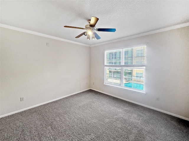 1711 Old Spanish Trl Unit 240, Houston, TX 77054 - carpeted empty room with ornamental molding and ceiling fan