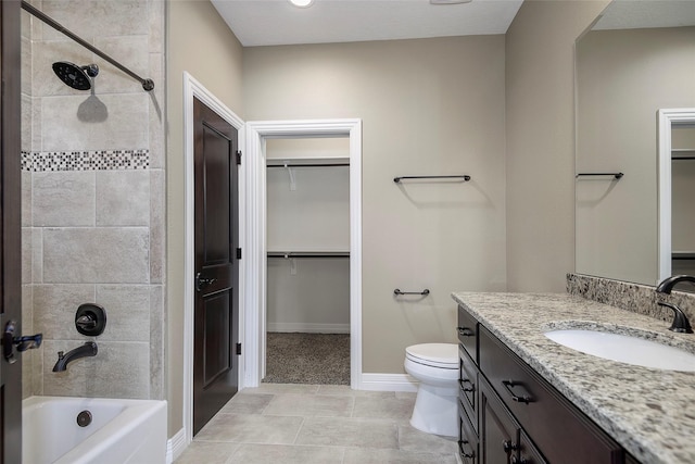 42015 Mill Creek Rd, Magnolia, TX 77354 - full bathroom featuring vanity, bathtub / shower combination, and a walk in closet