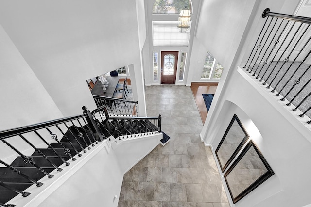25827 Austin Spgs, Spring, TX 77373 - entrance foyer featuring a towering ceiling and stairway
