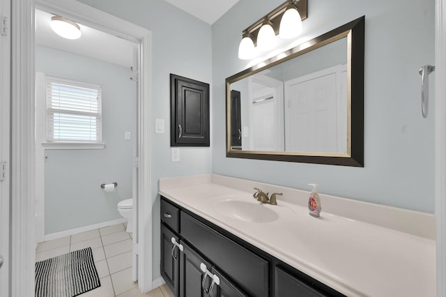 905 Wakefield Dr, Houston, TX 77018 - full bathroom with vanity, tile patterned floors, and a shower with curtain