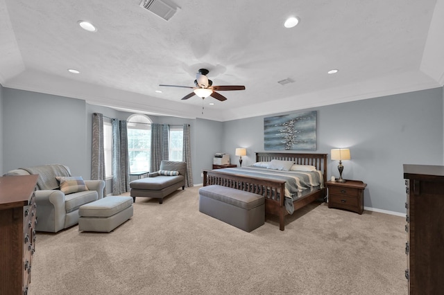 905 Wakefield Dr, Houston, TX 77018 - carpeted bedroom featuring recessed lighting and ceiling fan