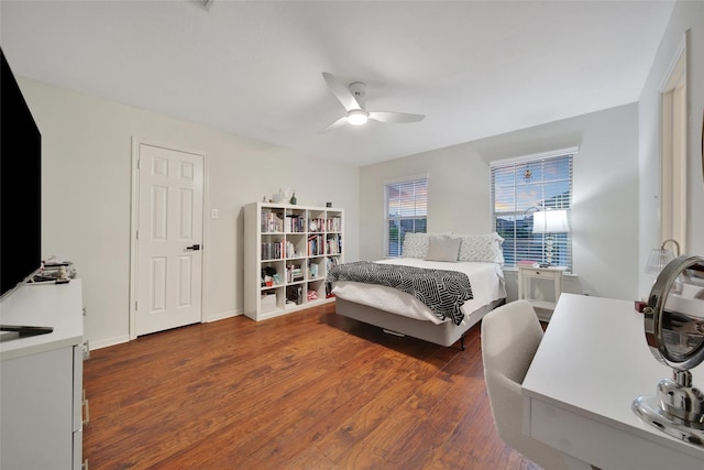 27115 Meadow Sage Ct, Cypress, TX 77433 - bedroom with wood finished floors and a ceiling fan