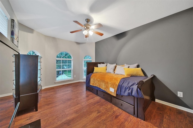 27115 Meadow Sage Ct, Cypress, TX 77433 - bedroom featuring wood finished floors and ceiling fan