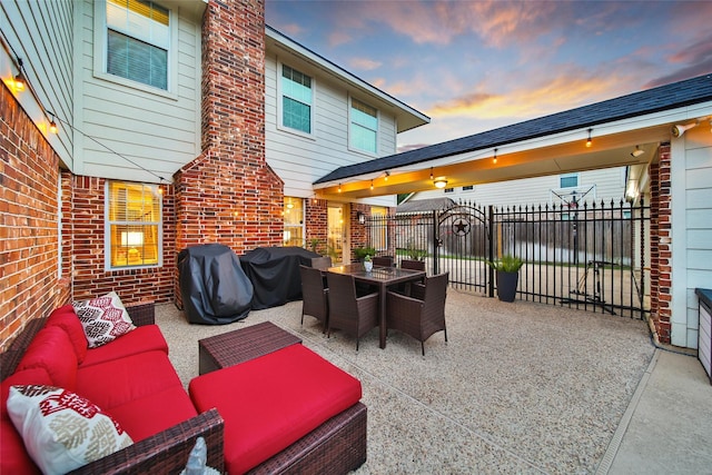 27115 Meadow Sage Ct, Cypress, TX 77433 - view of patio with an outdoor living space, area for grilling, and outdoor dining area