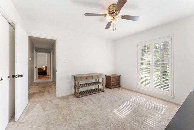 25607 Spring Ridge Dr, Spring, TX 77386 - carpeted bedroom featuring a ceiling fan and baseboards