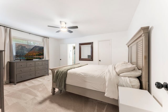 25607 Spring Ridge Dr, Spring, TX 77386 - bedroom featuring light colored carpet and a ceiling fan