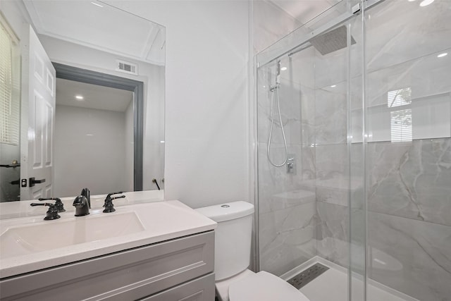 6058 Lyndhurst Dr, Houston, TX 77033 - bathroom featuring a marble finish shower and vanity
