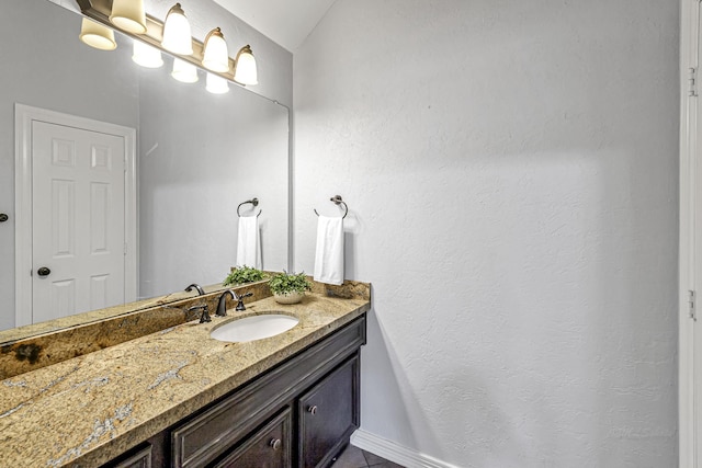 4602 Gladesdale Park Ln, Katy, TX 77450 - bathroom with vanity and baseboards