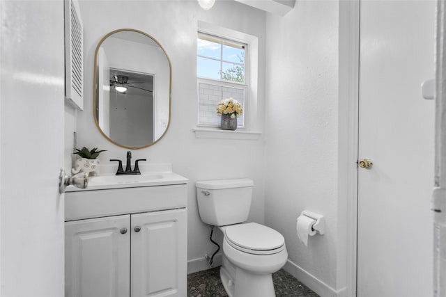 10507 Kirkhill Dr, Houston, TX 77089 - bathroom with vanity and a ceiling fan