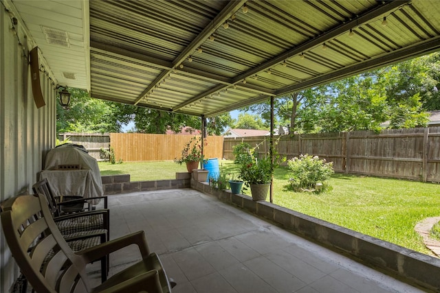 10507 Kirkhill Dr, Houston, TX 77089 - fenced backyard featuring a patio and area for grilling