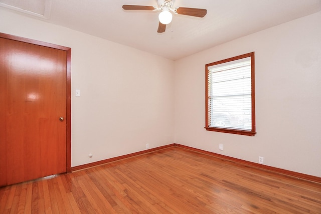 1215 W 31st St, Houston, TX 77018 - empty room featuring light wood-style floors and ceiling fan