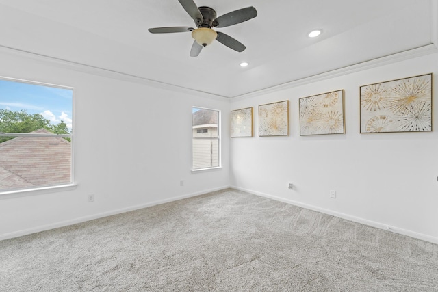 6310 Mountain Pines Ln, Katy, TX 77449 - carpeted spare room with ceiling fan and recessed lighting