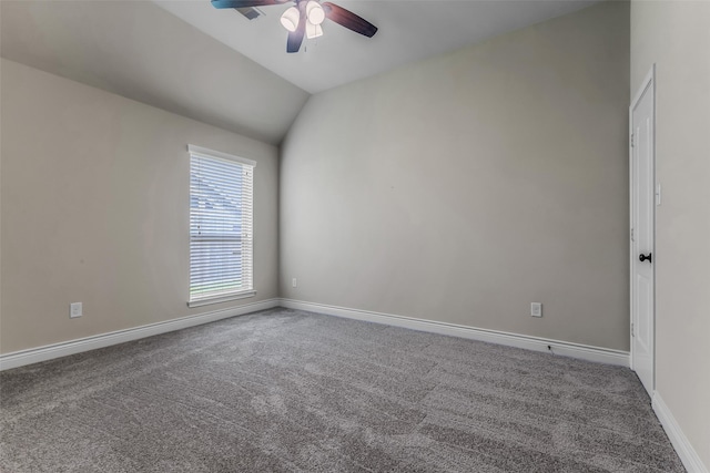 2206 Chelsea Creek Ln, Spring, TX 77386 - carpeted spare room featuring ceiling fan and vaulted ceiling