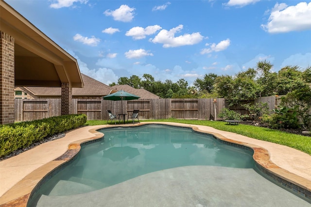 2206 Chelsea Creek Ln, Spring, TX 77386 - view of swimming pool with a fenced backyard and a patio area