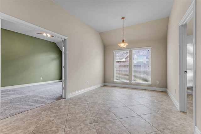 2206 Chelsea Creek Ln, Spring, TX 77386 - empty room featuring lofted ceiling and light tile patterned floors