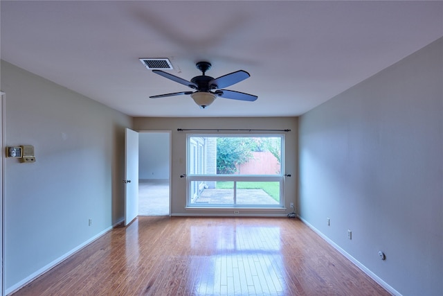 2231 Round Lake Dr, Houston, TX 77077 - empty room with wood finished floors and a ceiling fan