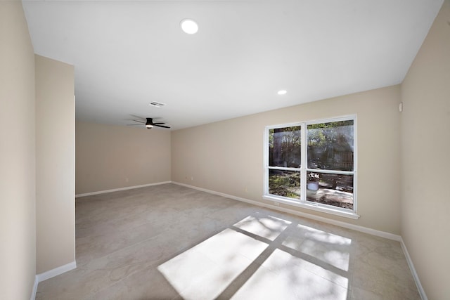 21627 Cimarron Pkwy, Katy, TX 77450 - spare room featuring recessed lighting and ceiling fan