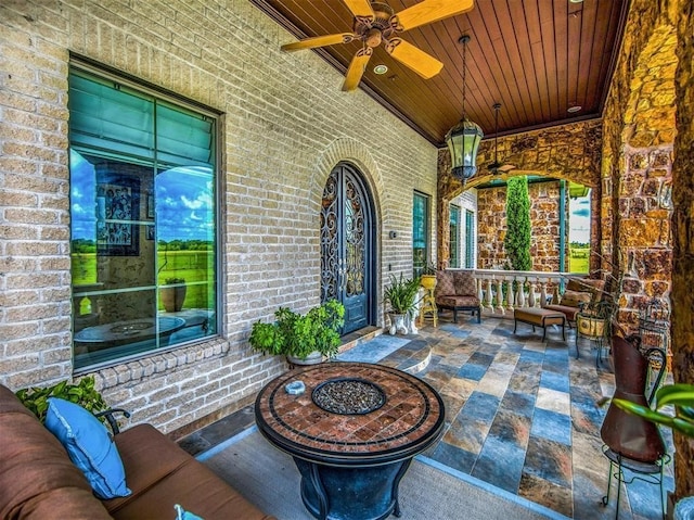 2750 Fm 563, Anahuac, TX 77514 - view of patio with ceiling fan