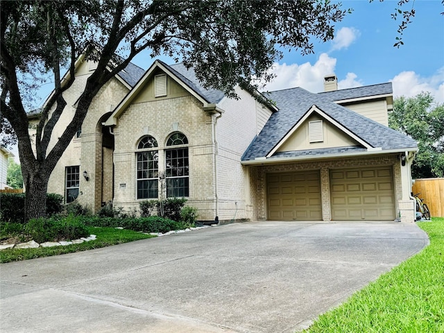 5403 Emerald Pointe Ln, Sugar Land, TX 77479 - view of front of property featuring a shingled roof, driveway, brick siding, and a garage