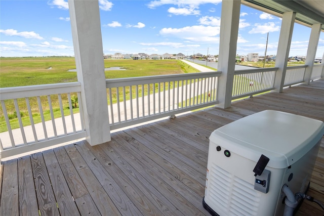 1301 Lagoon Dr, Crystal Beach, TX 77650 - wooden terrace with a residential view