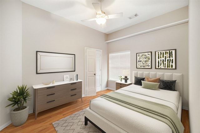 23702 Whispering Wind, Katy, TX 77494 - bedroom with light wood-style floors and a ceiling fan