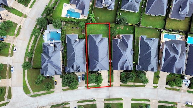 28430 Sycamore Falls Ln, Fulshear, TX 77441 - aerial perspective of suburban area featuring property parcel outlined