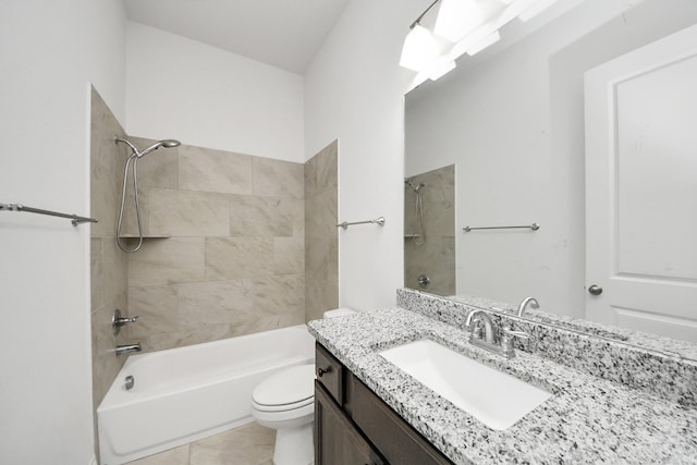 28430 Sycamore Falls Ln, Fulshear, TX 77441 - bathroom with vanity, shower / washtub combination, and tile patterned flooring