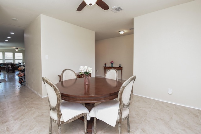 4302 Lisboa Cir, Katy, TX 77493 - dining area featuring ceiling fan