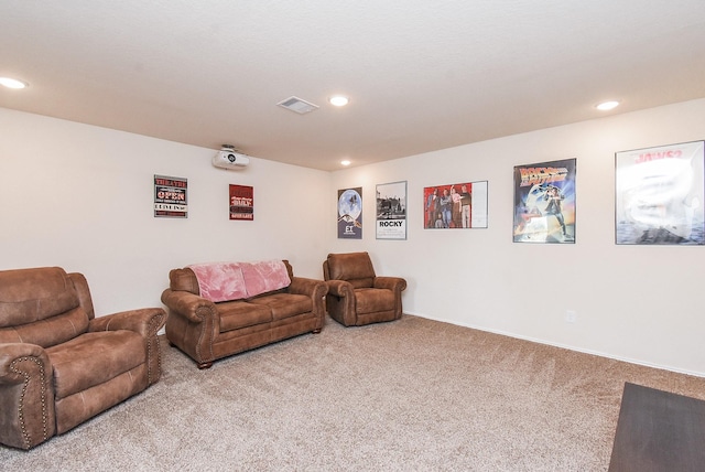 4302 Lisboa Cir, Katy, TX 77493 - living room featuring carpet floors and recessed lighting