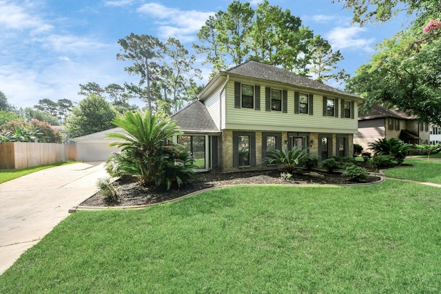 8311 Everleaf Dr, Spring, TX 77379 - colonial inspired home featuring a shingled roof and concrete driveway