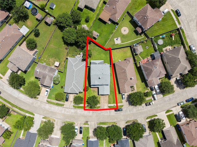 29418 Legends Hill Dr, Spring, TX 77386 - aerial perspective of suburban area with property parcel outlined