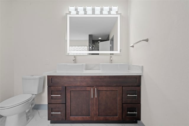 29418 Legends Hill Dr, Spring, TX 77386 - full bathroom with marble finish flooring, double vanity, and a shower