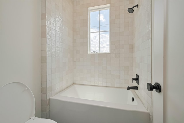4109 Castor St Unit B, Houston, TX 77022 - bathroom featuring bathing tub / shower combination and toilet