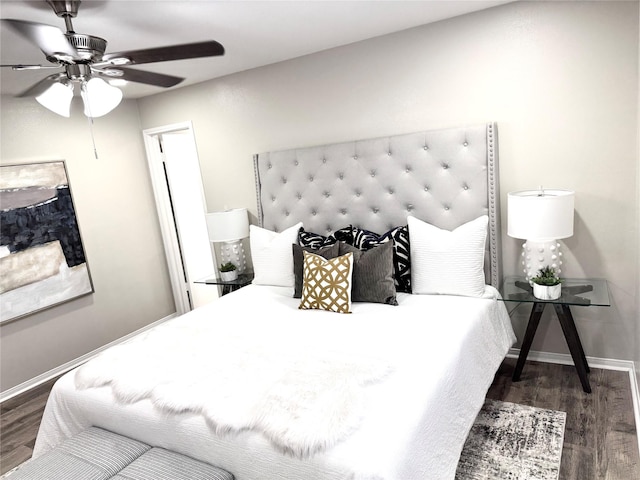 10934 Covered Bridge St, Houston, TX 77075 - bedroom featuring wood finished floors and ceiling fan