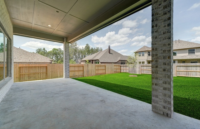 12611 Faded Sky Ct, Cypress, TX 77433 - fenced backyard with a patio area