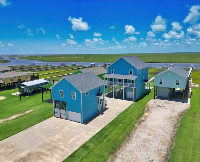 2028 County Road 201, Sargent, TX 77414 - view from above of property with a large body of water