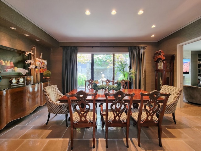3124 Mid Ln, Houston, TX 77027 - dining space featuring recessed lighting and crown molding