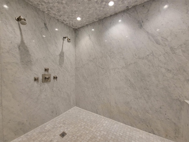 3124 Mid Ln, Houston, TX 77027 - full bath with tiled shower and recessed lighting