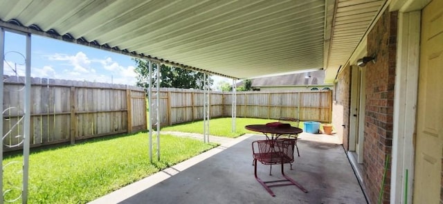 14027 Ambrose St, Houston, TX 77045 - fenced backyard with a patio area